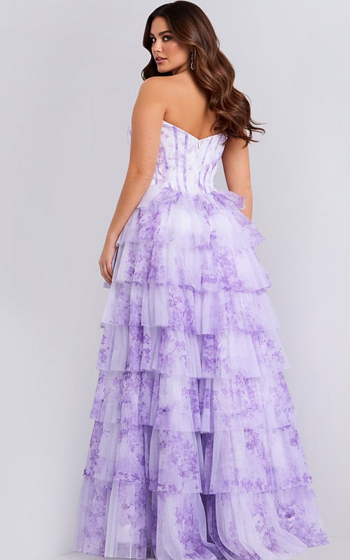 purple layered dress 47440