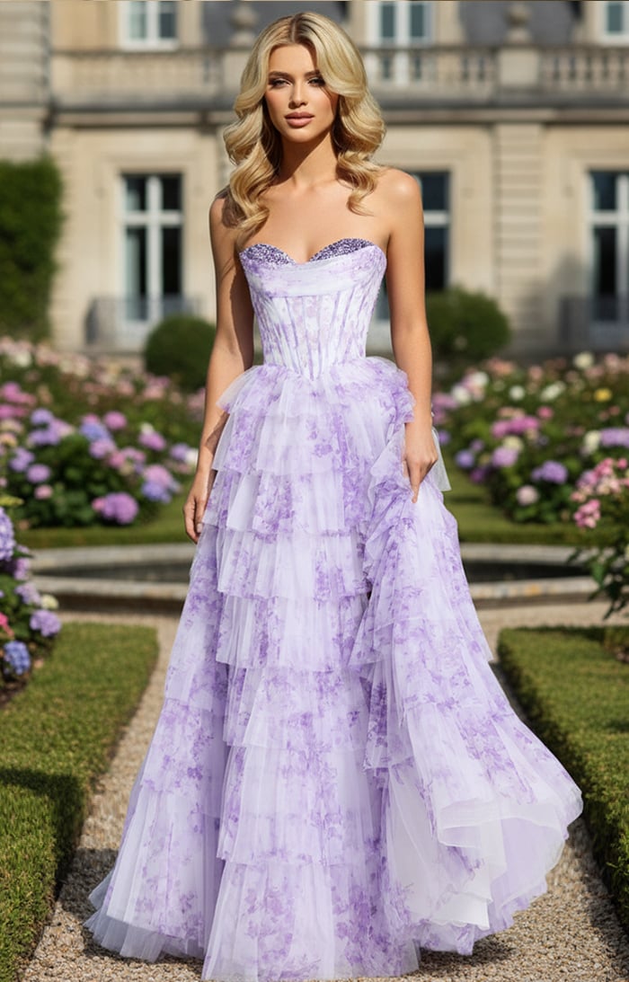47440-lilac-front lilac strapless flowy dress 47440