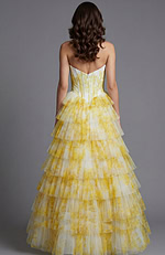 corset bodice yellow dress 47440