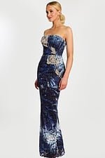 side view of floral sheer dress 47463