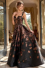 v neckline grown evening ball gown 47590