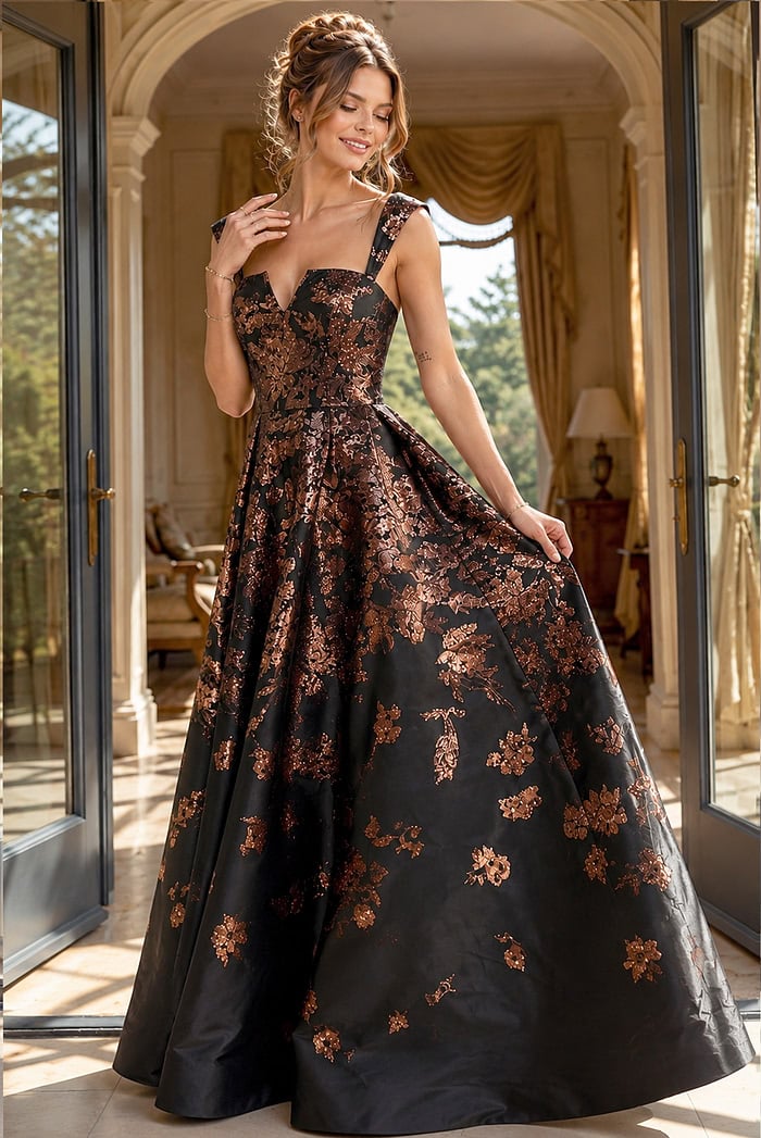 v neckline grown evening ball gown 47590