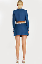 back of denim embellished romper 47609