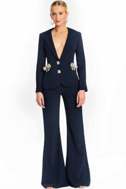 two piece pantsuit wit embellished details 47615