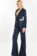 two piece pantsuit with embellished buttons 47615