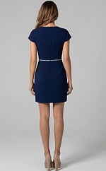 back of navy short dress 47618