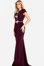 plm fitted dress with embellishments on the waistline 47619