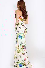 Elegant fitted floral gown for prom night