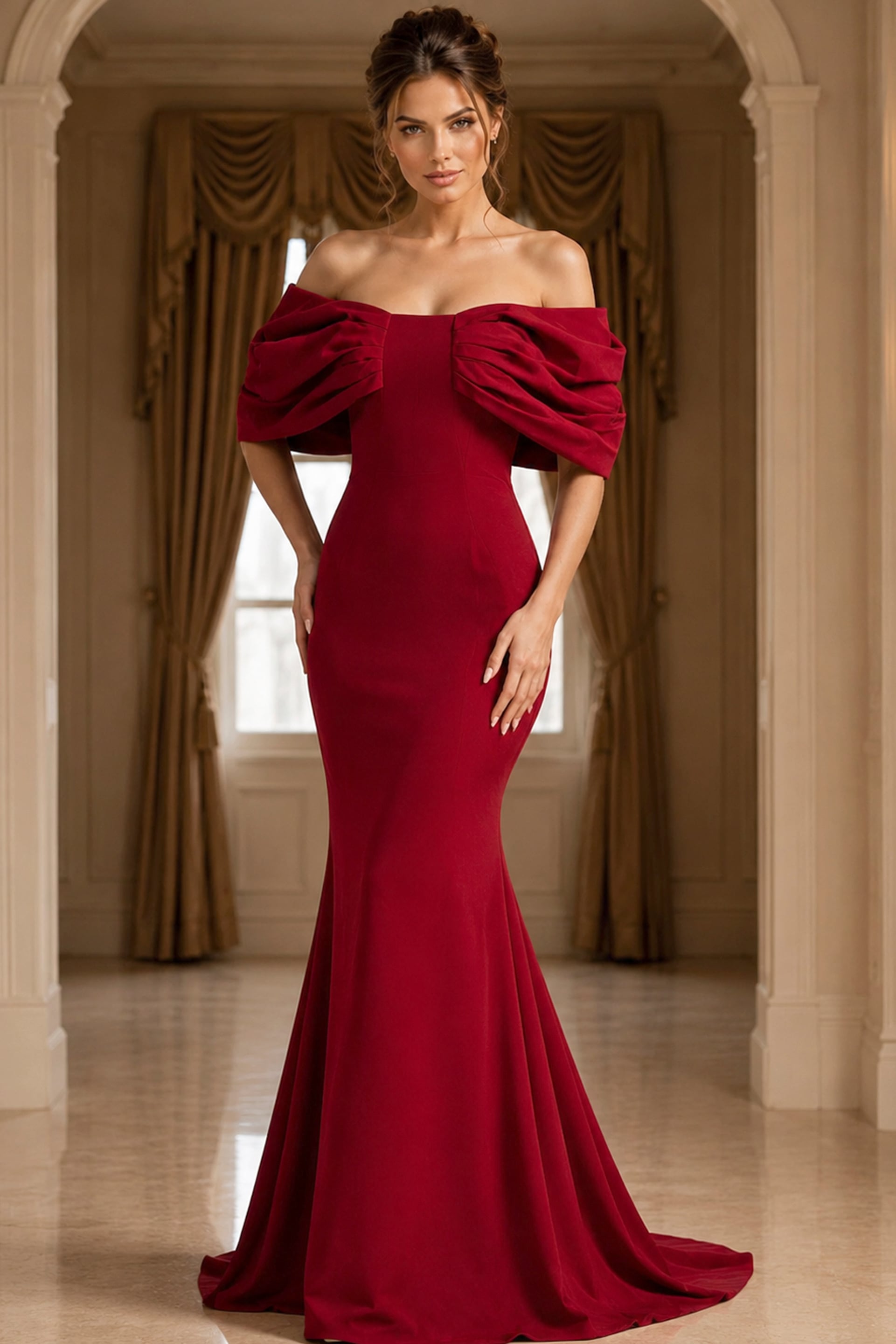 simple mermaid evening dress 47657
