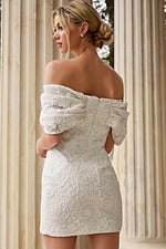 off the shoulder fitted dress 47659