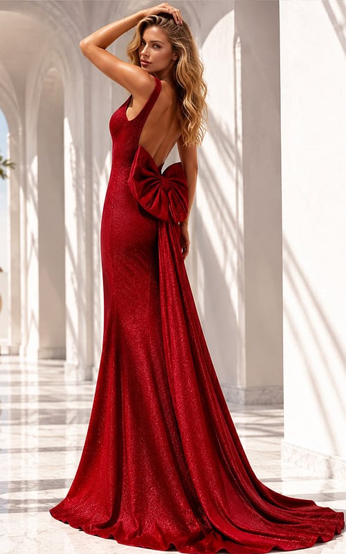 backless jersey fitted dress 47669