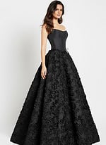 Strapless Ball Gown with 3D Floral Skirt 47695 - Image 5