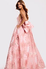 Elegant strapless prom gown with full skirt