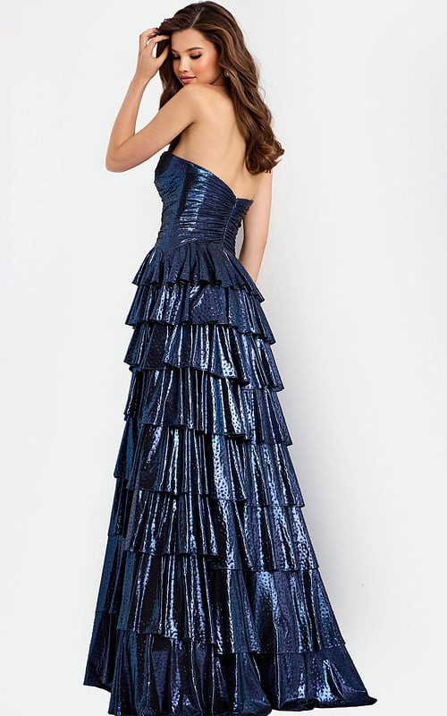 strapless layered dress 47742