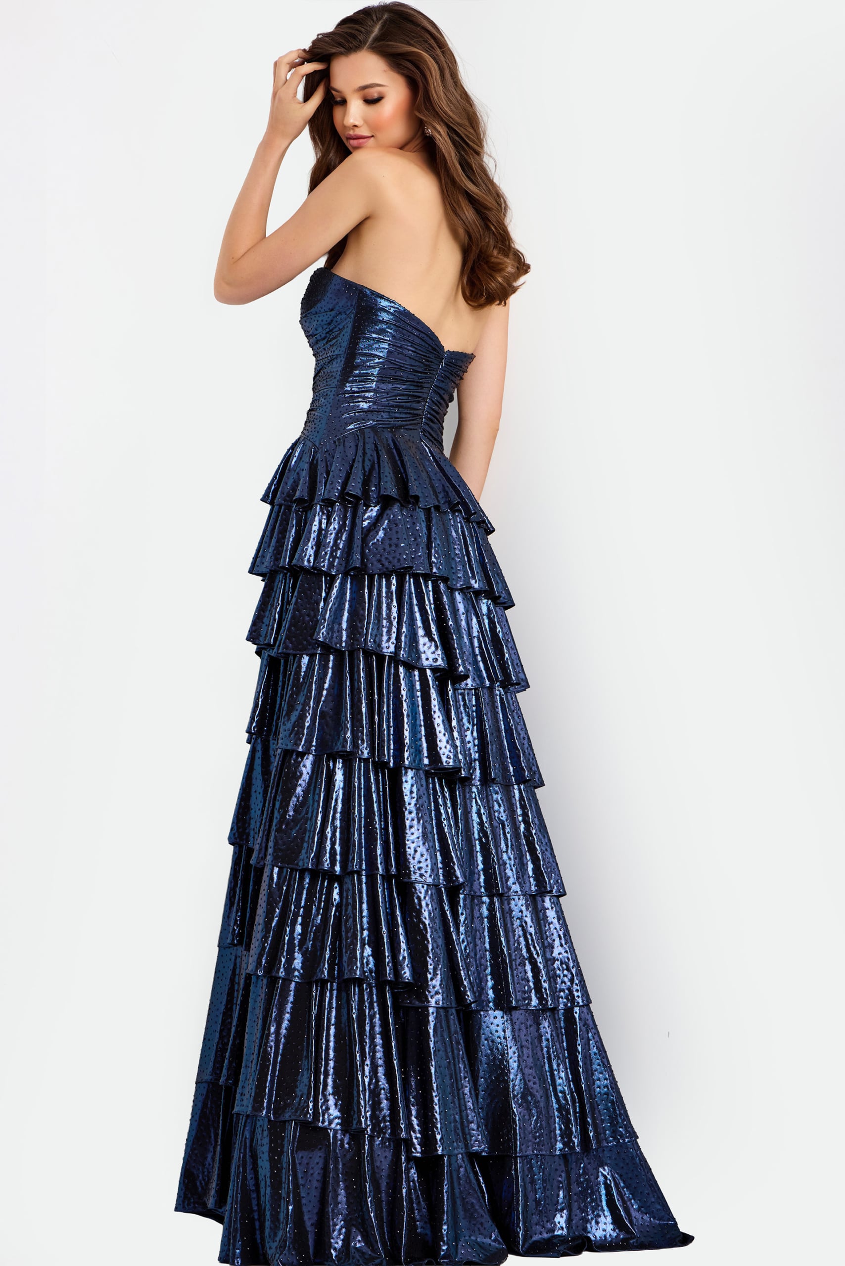 strapless layered dress 47742