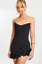 strapless black fitted bodice dress 47796