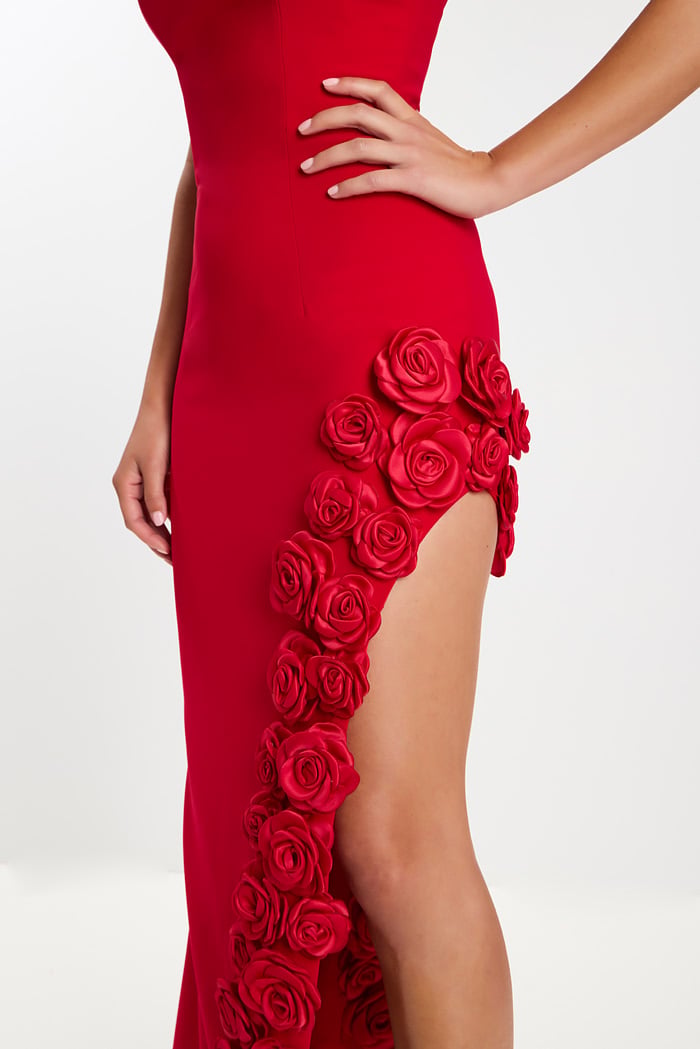 strapless open back dress Cameron Diaz as Tina Carlyle Red Dress The Mask ostume – LausenCrafts main image 1