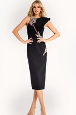 fitted black beaded dress 47803