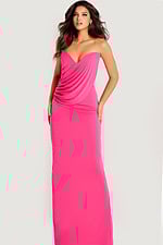 strapless pleated dress 47831