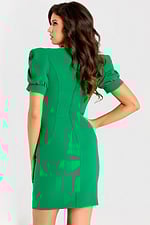 fitted green dress with back zipper 47835