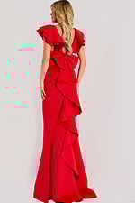 red long dress with bow detail in the back 47844