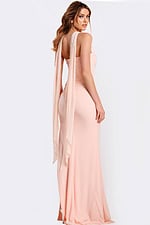 Strapless Peach prom Gown 47874