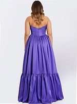 purple strapless a line dress 47883