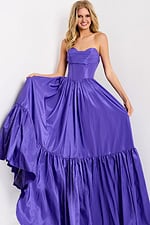 Sweetheart neckline purple ball gown for prom