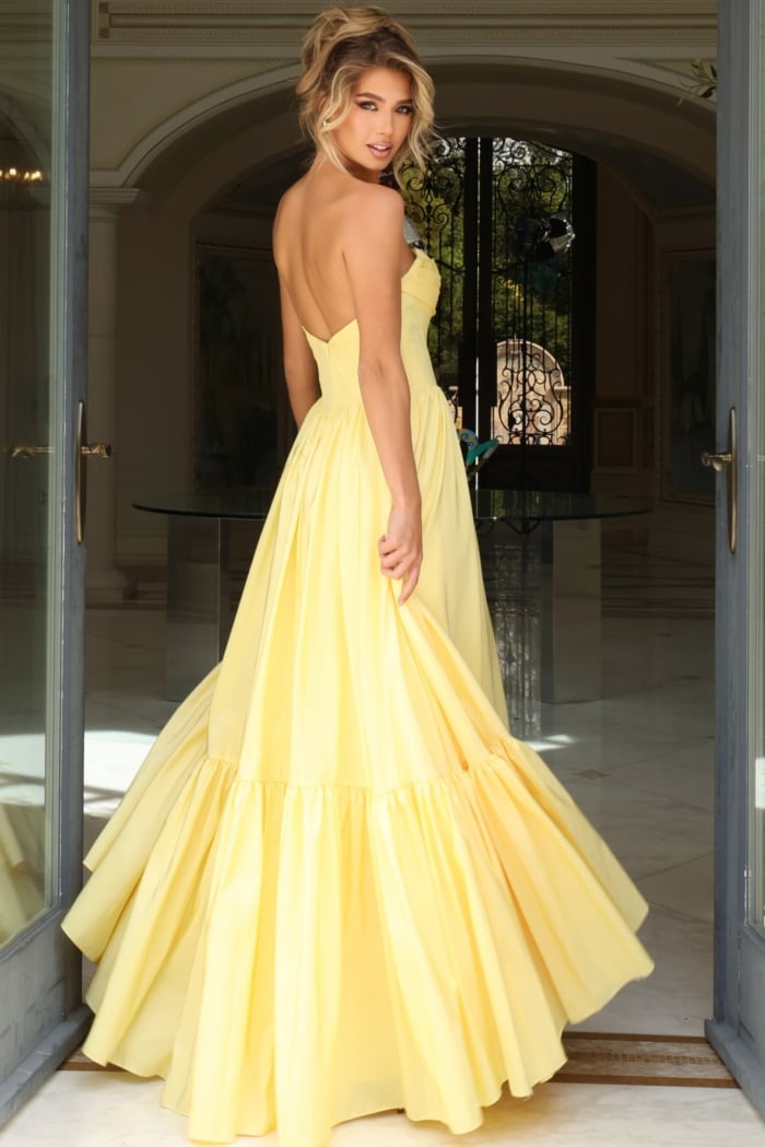 yellow flowy dress 47883