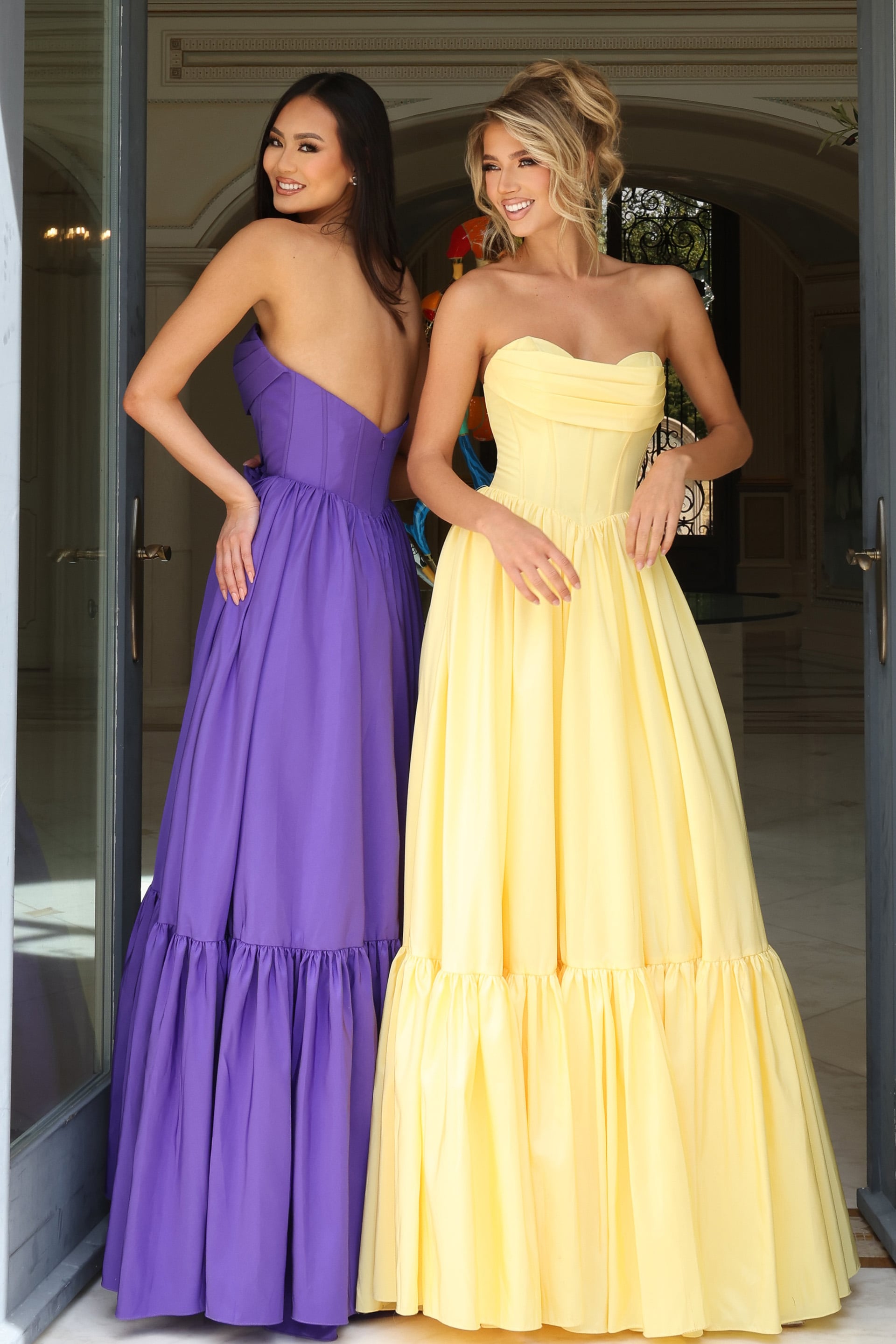 47883_4 of strapless gowns with full flowing skirt