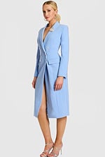 blue blazer style midi dress 47886