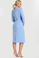 blue long sleeve blazer with deep v neckline 47886