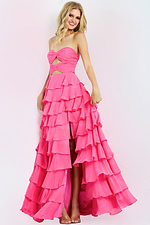 strapless teired skirt dress 47898