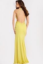 backless yellow prom dress 48000