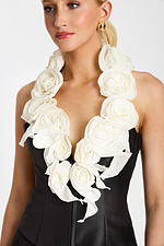 halter neckline floral corset top 48102