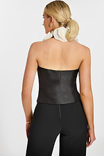 back view of halter neckline top with floral details 48102