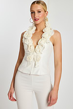 floral white contemporary top 48102