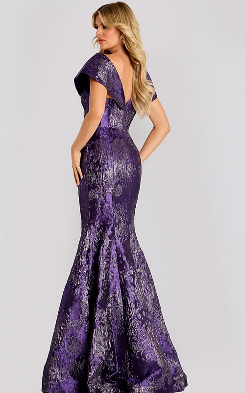 purple floral mermaid dress 48110