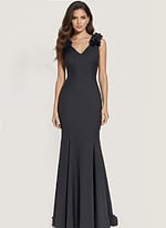 black ruffled dress 48120