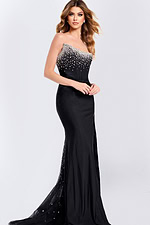 beaded black fitted dress 48122