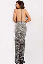 backless embellished dress 48125