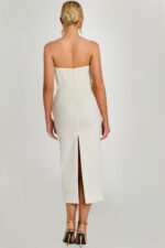 back of midi white dress 48208