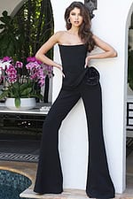 strapless black jumpsuits 48209