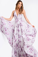 purple floral dress 48233