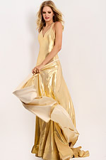 side of metallic begie dress 48290