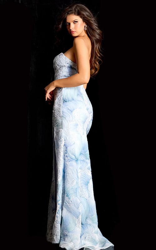 blue floral dress 48308
