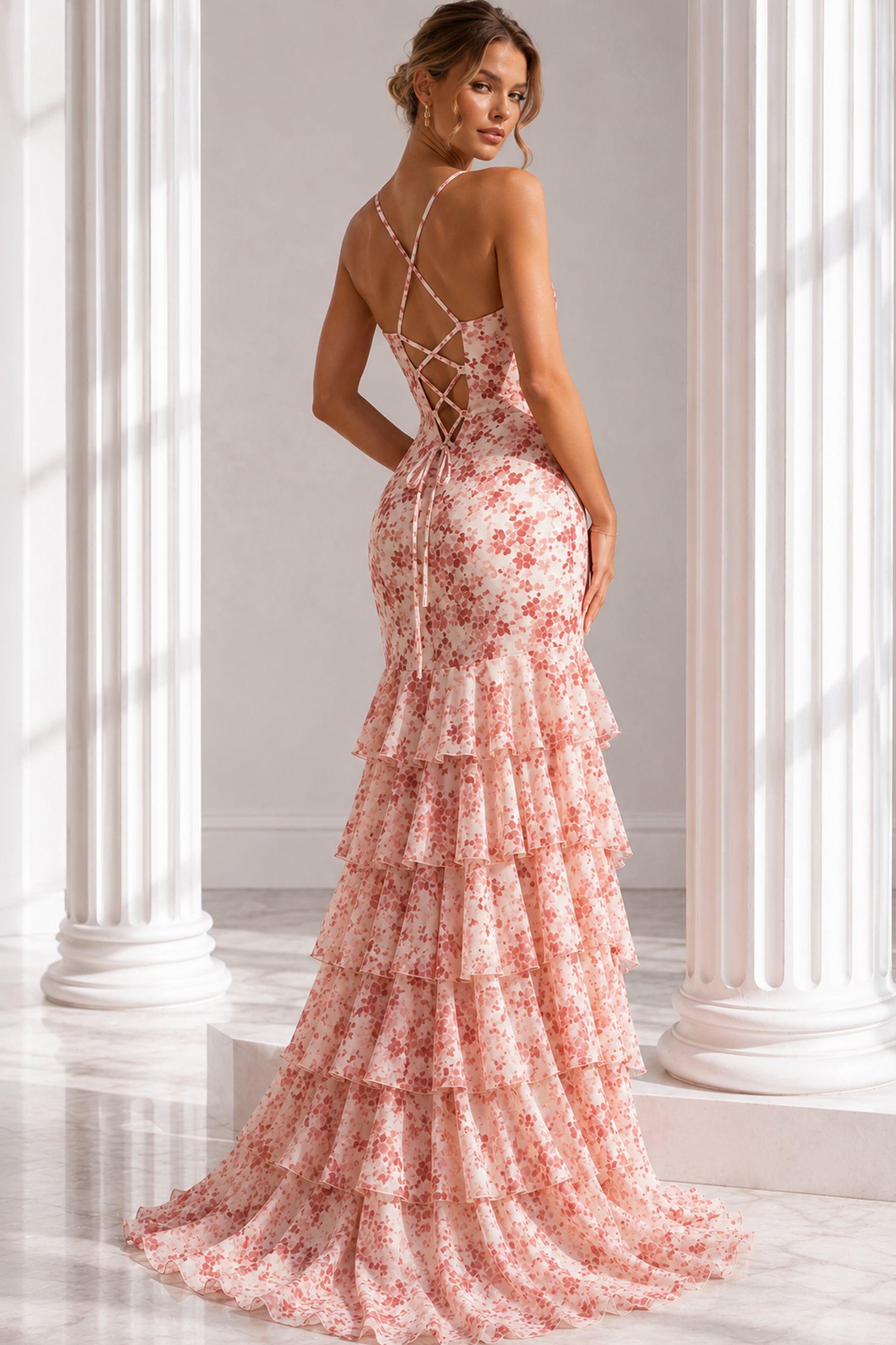 mermaid pattern dress Off-the Shoulder Long Mermaid Prom Dress with Beads Smoky Blue / 16