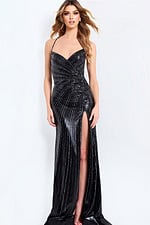 high slit beaded dress 48344