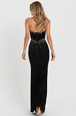 back of beaded gown 48372