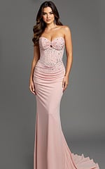 pink embellished dress 48372